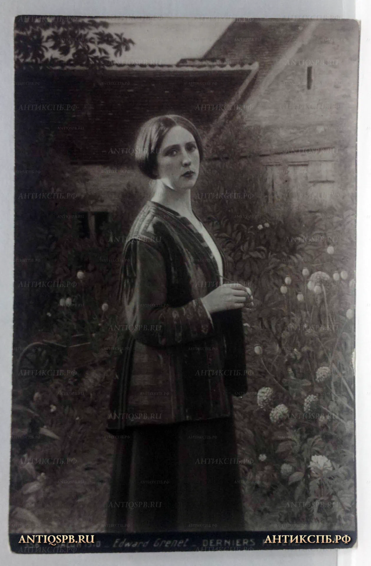 Открытка старинная "Salon 1910. Edward Grenet. Derniers rayons". Нач. ХХ века. №166